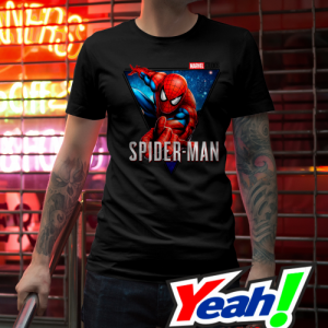 Camiseta Negra con realidad aumentada estilo spiderman